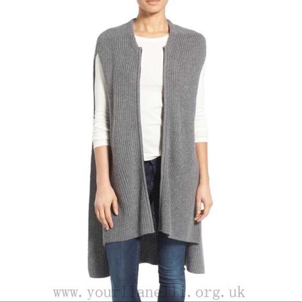 Halogen wool blend vest